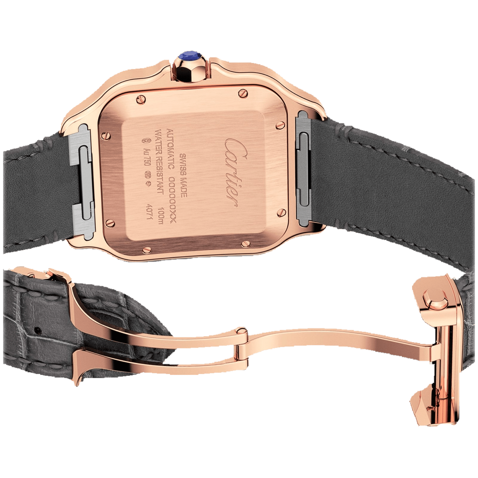 Cartier_SantosDeCartierLarge_Ref-WGSA0019_RoseGold-SilverOpalineDial_Back